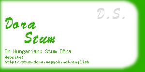 dora stum business card