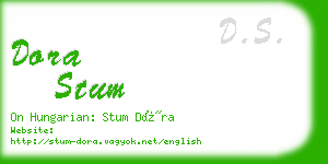 dora stum business card